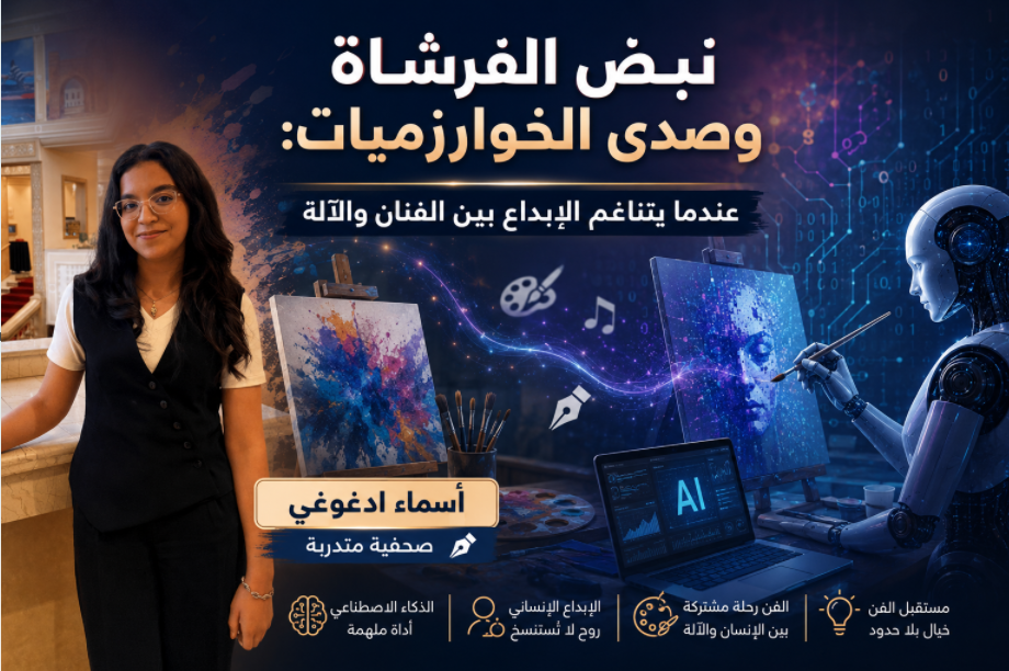 نبض الفرشاة وصدى الخوارزميات: عندما يتناغم الإبداع بين الفنان والآلة.